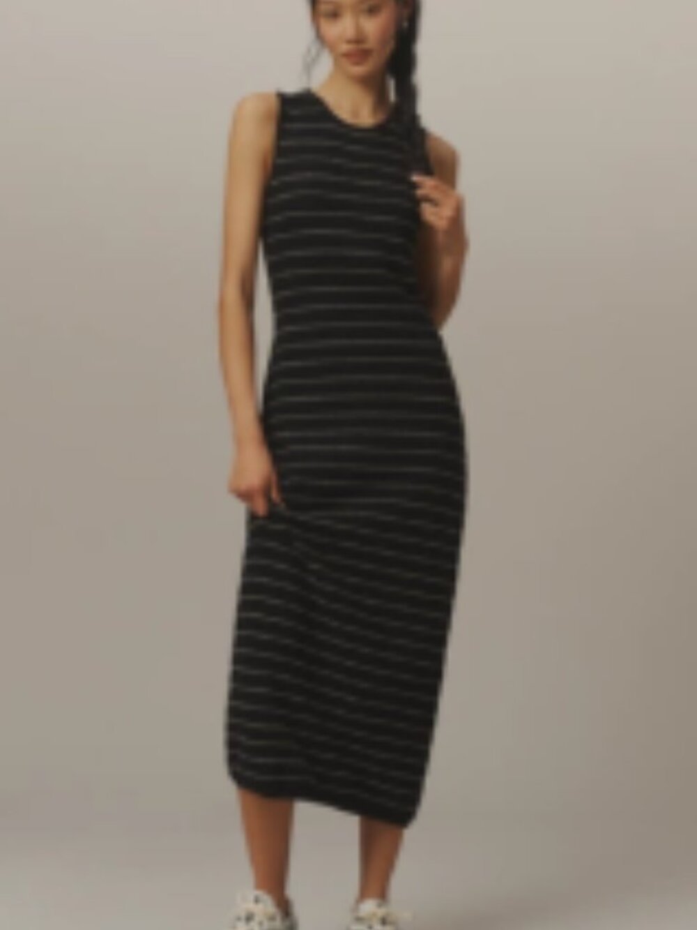 New with Tag Varley Aoife Knit Midi Dress (color Black, size M)